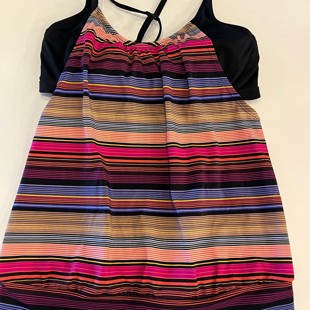 Striped Multicolor tankini top